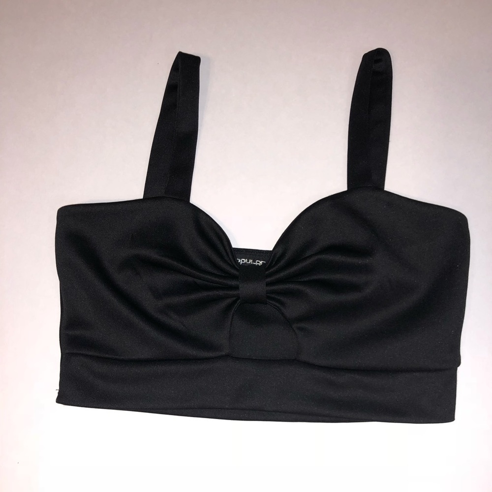 Black crop top size small